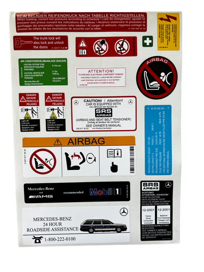 مجموعة حصرية من الملصقات لسيارات مرسيدس-بنز الكلاسيكية من MBZCLASSICPARTS
